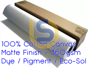 Premium Cotton White Art Cotton Canvas Waterproof for Pigment or Eco-Sol Printers