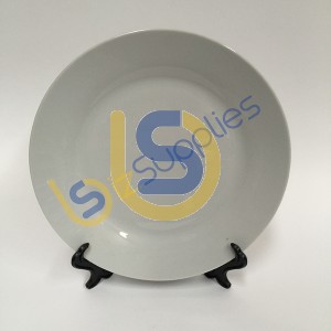 8" Plain White Ceramic Plate with Stand for Sublimation Printing