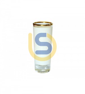 3oz Shot Glass Mug With Gold Rim