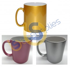 Gold/Silver/Pink Outside Color Mug for Sublimation Printing
