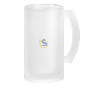 frosted glass beer stein 16oz