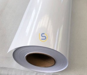 Polymeric Eco-Sol Printable SAV - GLOSS WHITE - Clear Glue - 1.37x50m (S77)