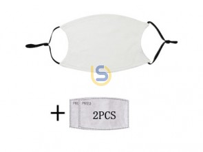 Reusable Washable Face Masks Sublimation Mask 2 Ply with 2 filters