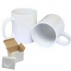11oz White Ceramic Coffee Mug with Gift Box and Foam Inside for Dye Sublimation (Individual)